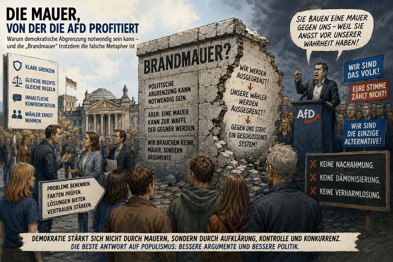 Die Mauer, von der die AfD profitiert